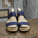 Lifestride Womens Delta Wedge Sandal G9467S1 Navy Blue 10M