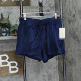 Universal Thread Womens Leisure Studio High-Rise Velour Shorts Navy Blue S