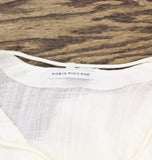 Robin Piccone Womens Woven V Neck Tunic Tie Front Top 222017 White S