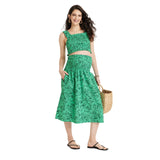 Isabel Maternity By Ingrid & Isabel Smocked Maternity Top Green Multi XL