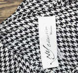 Ny Collection Long Sleeve Roll Tab Sleeve Belted Shirt Dress Black / White 2X