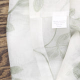 Regal Home Pocket Embroidered Sheer Single Curtain Panel Ivory Green Clay 50x63