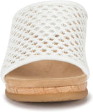 Baretraps Women's FLOSSY Slip On Lattice Sandals BT25630 White 8.5M