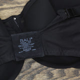 Bali Womens One Smooth U Ultra Light Illusion Neckline Underwire Bra Black 38DD