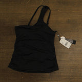 La Blanca Island Goddess One-Shoulder Keyhole Tankini Top LB1IG82 Black 4