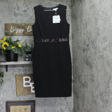 Kasper Womens Sheath Dress W/ Sequin Waistband Trim 10916477 Black 4