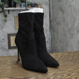 Nine West Women's Teoy 08 Dress Booties Boots WNTEOY8 Black Suede 8.5M