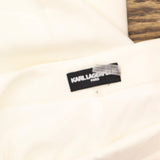 Karl Lagerfeld Womens Mid-Rise Wide-Leg Pull On Pants G44PN33A Soft White 4