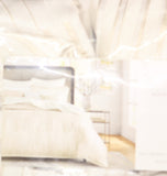Hotel Collection Strie 3-Piece Duvet Cover Set Ivory Off White Full / Queen