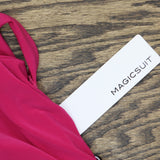 Magicsuit Womens Solid Winnie Cowl Neck Underwire Tankini Top Swim Ruby Pink 12