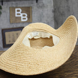 Hat Attack Raffia Floppy Sun Hat UPF 50 Wide Brim SHAC207 Natural Brown