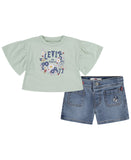Levi's Baby Girls Jorts Jean Shorts 11M144F Blue 24 Months