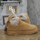 UGG Cambridge Foldover Sock Suede Boots Chestnut Tan Brown 8M