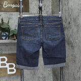 American Eagle Womens Rolled Cuff Bermuda Jean Denim Shorts Dark Blue 4