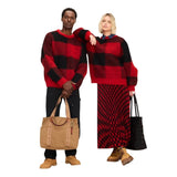 Woolrich X TGT Womens Lumberjack Buffalo Check Pullover Sweater Black / Red 2XL