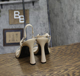 Karl Lagerfeld Paris Womens Cybil High-Heel Sandals Heels Dusty Nude Brown 10M