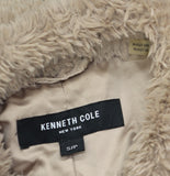 Kenneth Cole Sherpa Faux Fur Snap-Front Parka Jacket Brown S