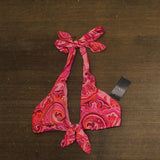 Lauren Ralph Lauren Provence Paisley Tie-Front Halter Swim Top Multi Pink 6