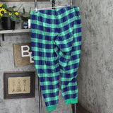 Jenni Womens Cotton Flannel Pajama Pants 100173174MS Shirt Plaid Green 2XL