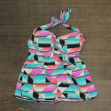 Coco Reef Womens Soft Cup Underwire Tankini Back Tie Multicolor 32C / 34C