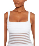 Lauren Ralph Lauren Square Neck Over-the-Shoulder One-Piece Swimsuit White 8
