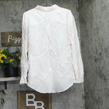 Style & Co. Womens Cotton Striped Boyfriend Shirt White Fiji Pink 2XL