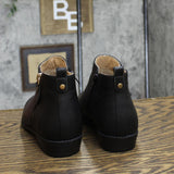 Journee Collection Womens Low Block Heel Ellis Bootie ELLIS-BOOTIE Black 7M