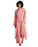 State Of Day State of Day Womens Belted Shawl-Collar Robe Sea Coral Pink M