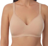 Carole Hochman 2-Pack Comfort Bra Wire Free Molded Cups Straps Black / Taupe L
