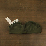 DKNY Womens Textured Molded Balconette Bikini Top Swim DIMTS470 Moss Green XL