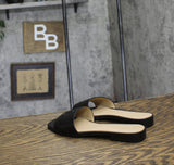 Lauren Ralph Lauren Womens Everley Calfskin Slide Sandals 802959142001 Black 6M