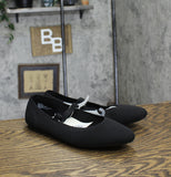 A New Day Womens Shiloh Knit Mary Jane Ballet Flats 92261890 Black 11M
