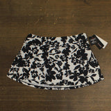 Island Escape Womens Poolside Printed Skirtini Swim Bottom Black / White 6