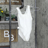 Vintage 4-Pack USA Made Youth Girls Lined Romper Leotard White 8