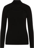 Anne Klein Women's Rib Mock Neck Cutout Sweater 10843669