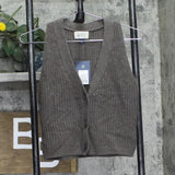 Universal Thread Button-Front Knit V-Neck Sweater Vest 94429995 Brown XS