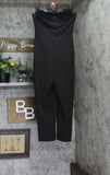 Sam Edelman Womens Strapless Bandeau Neck Feather Trim Jumpsuit Black 8