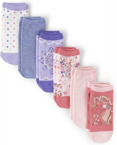The Children's Place Infant Baby Girls 6-Pack Ankle Socks S