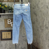 Guess 81 Womens The It Girl Distressed Skinny High Rise Jeans Light Blue 25