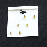 G by Guess 3 Pack Rhinestone Stud Earrings Gold / Clear