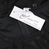 Ny Collection Petites Chiffon Knee-Length Midi Dress Black Multi Circle PM