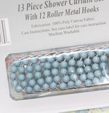 Classical Spa Collection Curtain Set with Hooks Gray Multi 70 in. x 72 in.