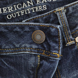 American Eagle Womens Kick Boot Stretch Bootcut Jeans Dark Wash Blue 8