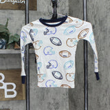 Carter's Boys Toddler Football Pajama Shirt Top 2P842510 Gray 5T