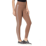 G By Giuliana Womens Jet Set Legging with Side Stripe 681846 Mocha Brown M