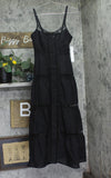 Aqua Womens Cotton Lace Inset Midi Dress DI9188BL Black XS