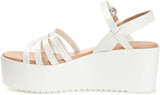 Journee Collection Miragge Comfort Foam Ankle Strap Platform Sandals White 7.5M
