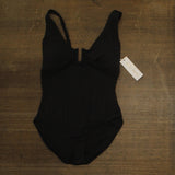 Anne Cole Womens Mesh Insert One-Piece Swimsuit U Ring 25MO08601 Black 12
