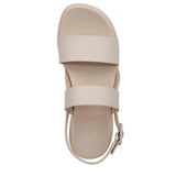 Naturalizer Womens Coast Platform Slingback Flat Sandal Porcelain Brown 8.5M