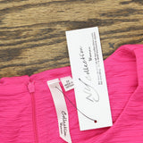 Ny Collection Textured Knit Plus Size Dress with 3/4 Sleeves Havana Pink 3X
